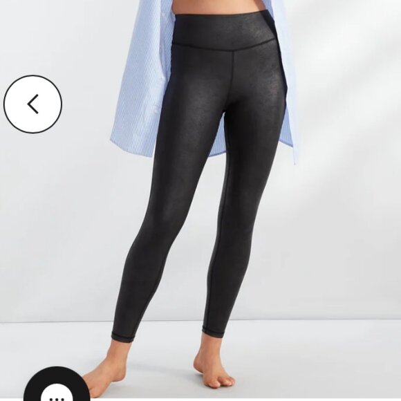 Bare Necessities Leggings Womens XXL Black Faux Leather High Waist NWOT - Picture 3 of 14